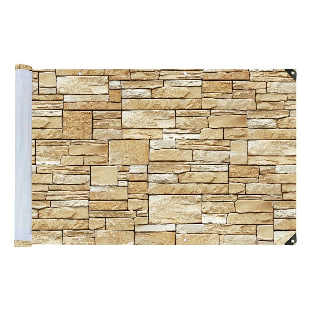 Maximex Balkonscherm Muurmotief - 85 x 500 cm - UV- en Weerbestendig