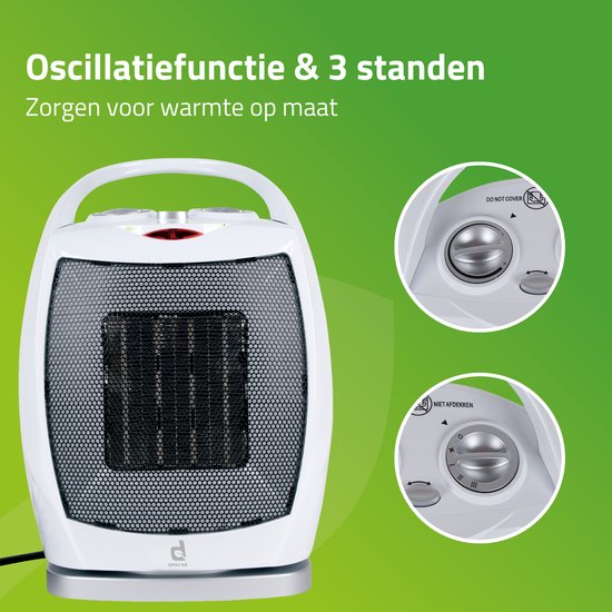 Bo-Camp - Keramische kachel - Oscillerend - 450/900/1500 Watt