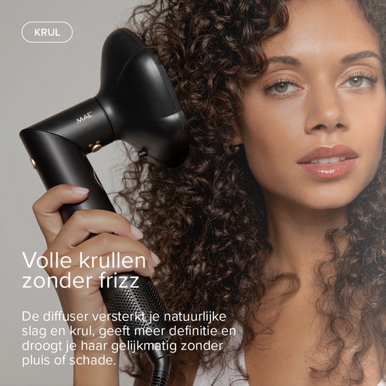 MAE® Airstyler PRO II + Diffuser - krultang 6 in 1 Multistyler Föhn - Haarstyler - Krulborstel en Stijlborstel
