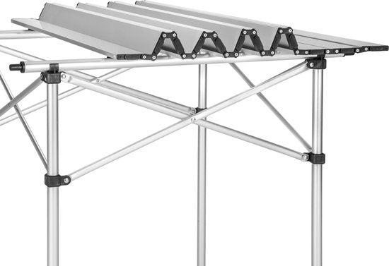 tectake® - Campingtafel - Opklapbaar - Incl. draagtas - 70 x 70 cm - Grijs