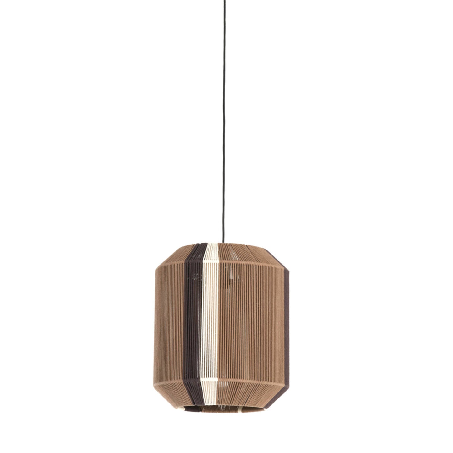 Kozana Hanglamp - Ø36x43cm - Bruin/Crème/Donkerbruin