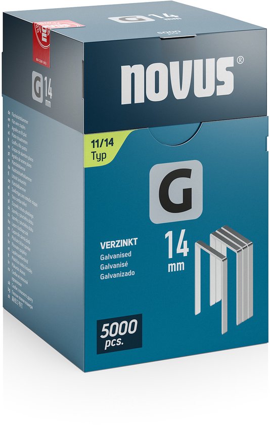 Novus Niet met platte draad G 11/14mm (5.000 stuks)