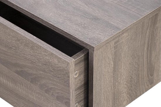 Zwevend nachtkasje - hangend halkastje - met lade - 50 cm breed