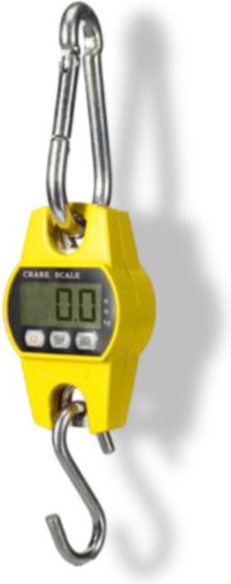 Perel Kraanweegschaal 300 kg – Digitaal – LCD Display – Geel/Zwart – 14 × 8,2 × 4,8 cm