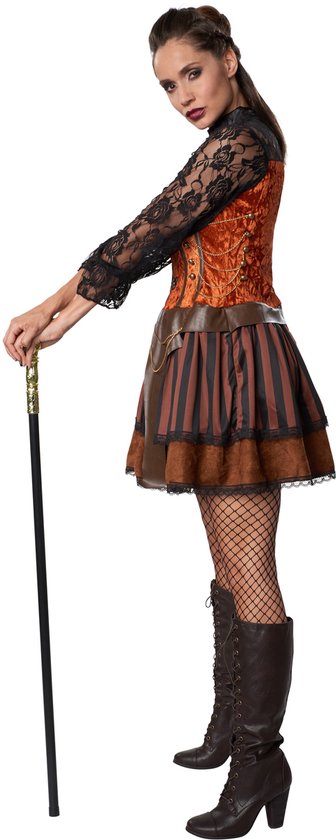 dressforfun - Steampunk gravin M - verkleedkleding kostuum halloween verkleden feestkleding carnavalskleding carnaval feestkledij partykleding - 302311