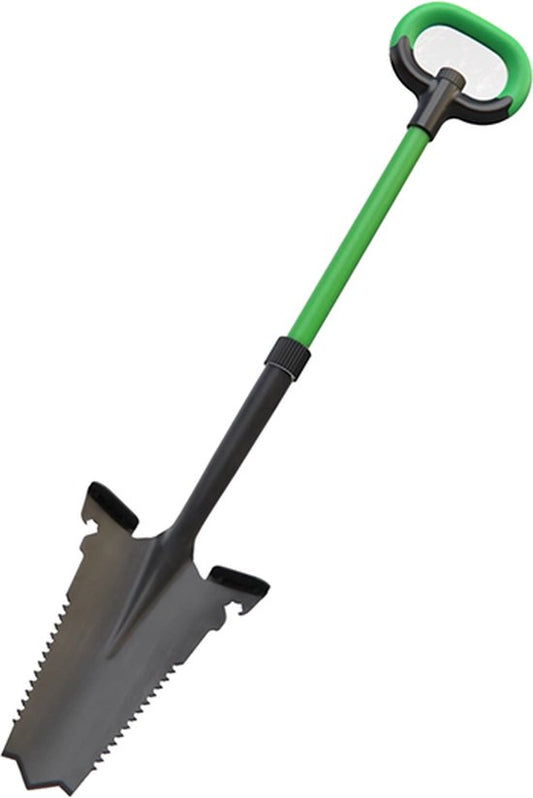 Hammersmith Rayzer Shovel Multifunctionele Tuinschep - Tuinschep voor harde, steenachtige grond - Speciale spade met geïntegreerde wortelzaag en soft-touch handgreep - Extra brede profielrand