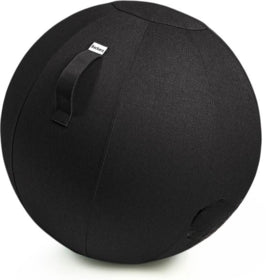 Bckz Zitbal Kantoor en Thuis 55 CM - Luxe Yoga Bal - Zitballen met Hoes - Ergonomische Bureaustoel Bal - Linnen Zwart