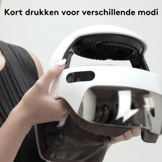 Breo iDream5s Elektrische Hoofdmassager - Wit - Oog- & Nekmassage met Warmte