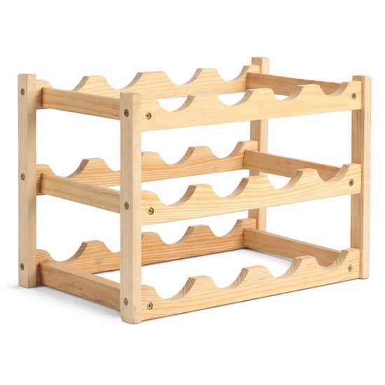 Wijnrek Hout – Wijnrek voor 12 Flessen – 45 x 22 x 28 cm