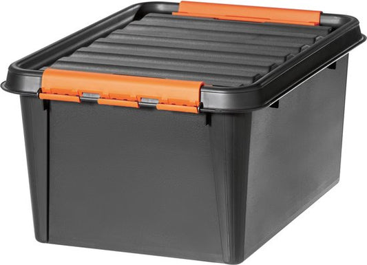 SmartStore™ Pro 31 Opbergdoos 32L zwart - Stapelbaar en nestbaar - Food Approved - Opbergbox