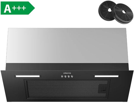 CIARRA CBCB6926A inbouw afzuigkap 60 cm - 650 m³/h - zwart - A+++