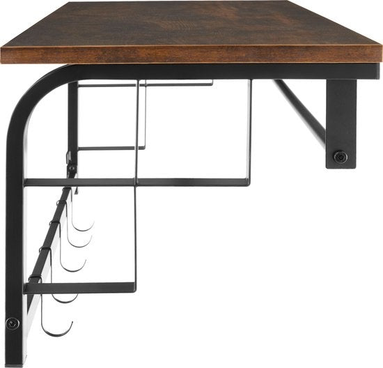 tectake - Wandkapstok met Hoedenplank Westwood - industrial dark - 404433