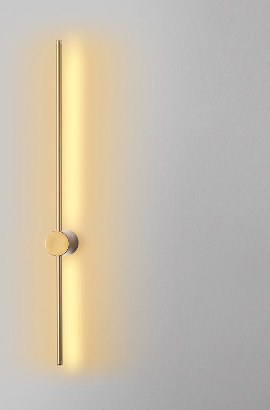 Asir - Wandlamp - Goud - 10 x 91 x 7 cm