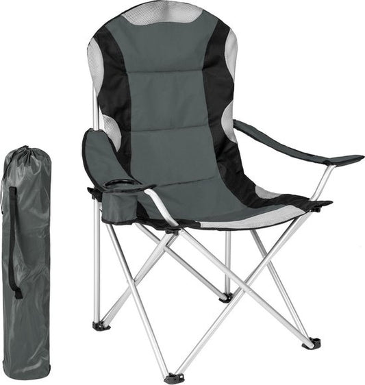 Tectake Stoel Basic Campingstoel - Opklapbaar - Grijs/Zwart