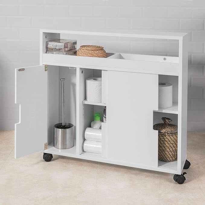 SoBuy Badkamermeubel - Wit - 20x71x70cm - BZR02-W