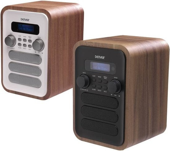 Denver DAB Radio - Retro Radio - Bluetooth - DAB+/ FM Radio - DAB48G
