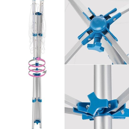 tectake - Mobiele wasmolen droogmolen - 102 x 102 x 173 cm - 402720tectake -