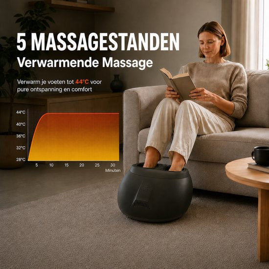 Northwall Voetmassage Apparaat - Shiatsu Voetmassage Met Luchtcompressie en Infrarood Warmte - Voor Verbeterde Bloedcirculatie, Ontspanning En Herstel - Inclusief Afstandsbediening