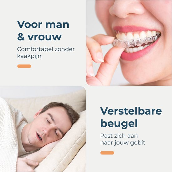 Alyze Knarsbitje 4 pack - Anti Knarsbitje - Tandenknarsen Bitje - Nachtbeugel - Gebitsbeschermer Volwassenen - Gebitsprotectie