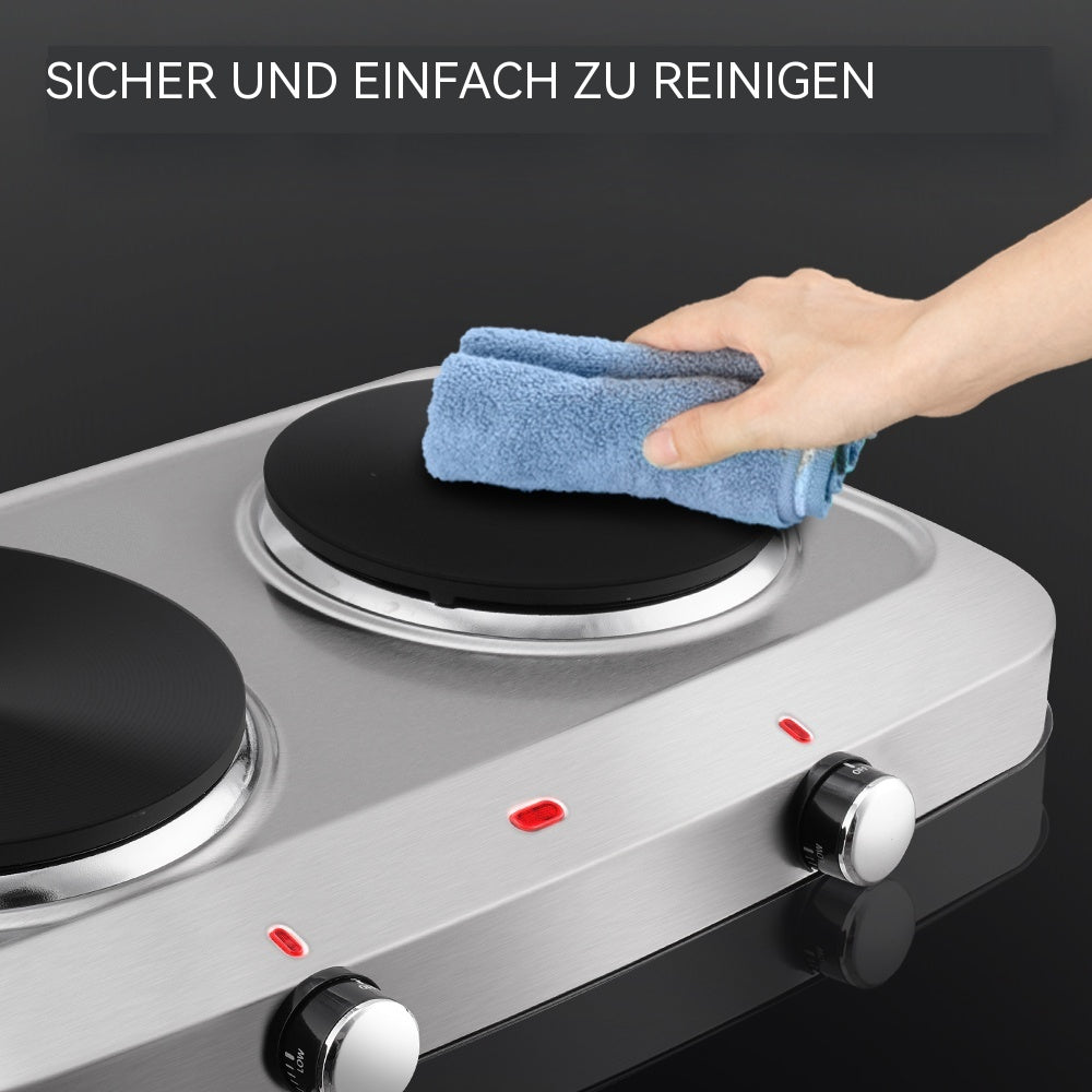 DSP KD4057 dubbele elektrische kookplaat - 2500 W