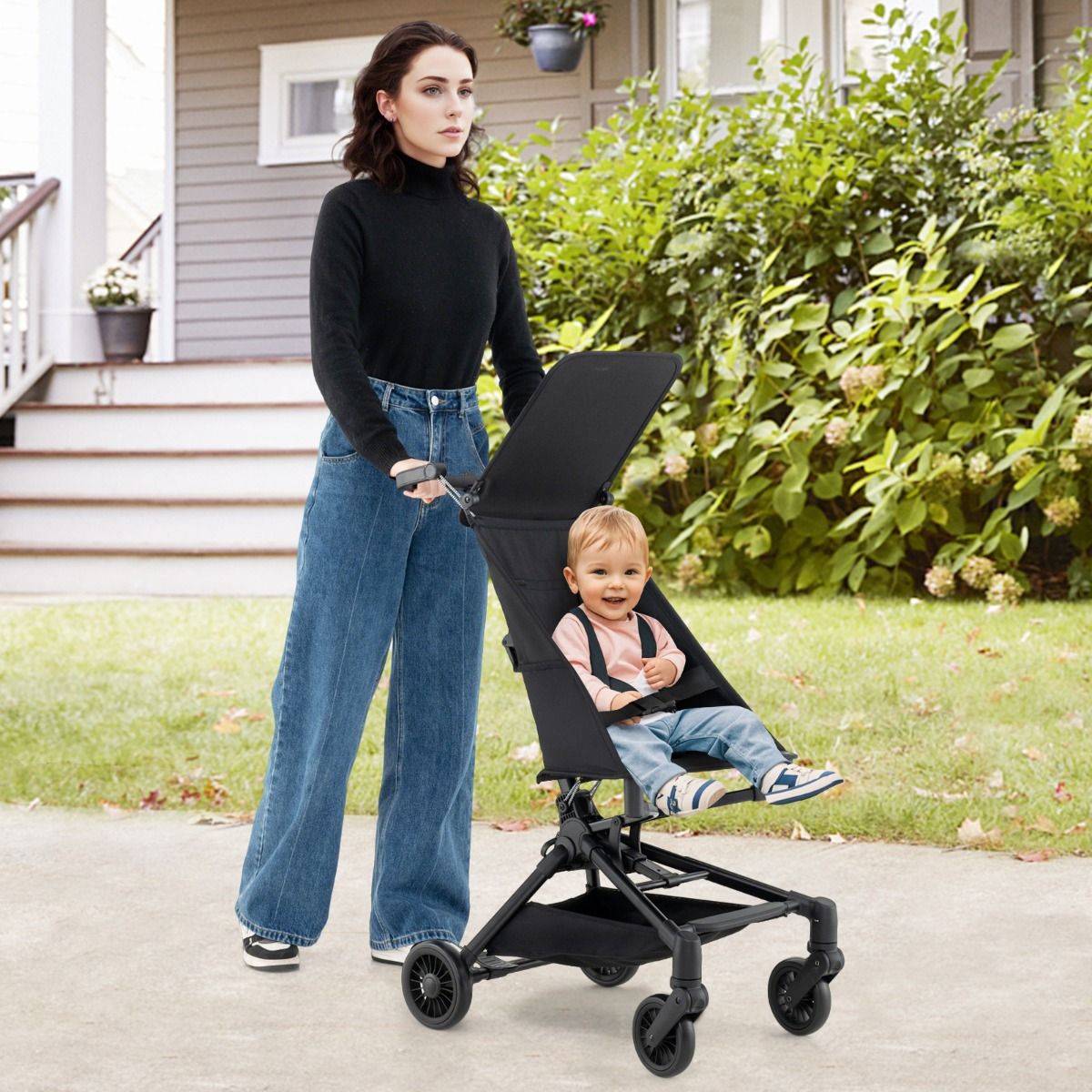 Coast Kinderwagen - Opvouwbaar en lichtgewicht - All-terrain wielen - Zwart
