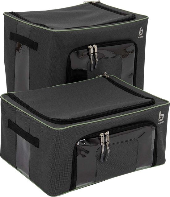 Bo-Camp - Opbergbox - Opvouwbaar - 2 Stuks - 2 Maten