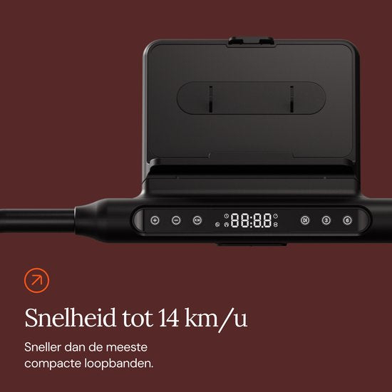 Moov Run Loopband Inklapbaar - Walking Pad – Opvouwbare Wandelband - Treadmill 1-14 km/u – Incl. Accessoires