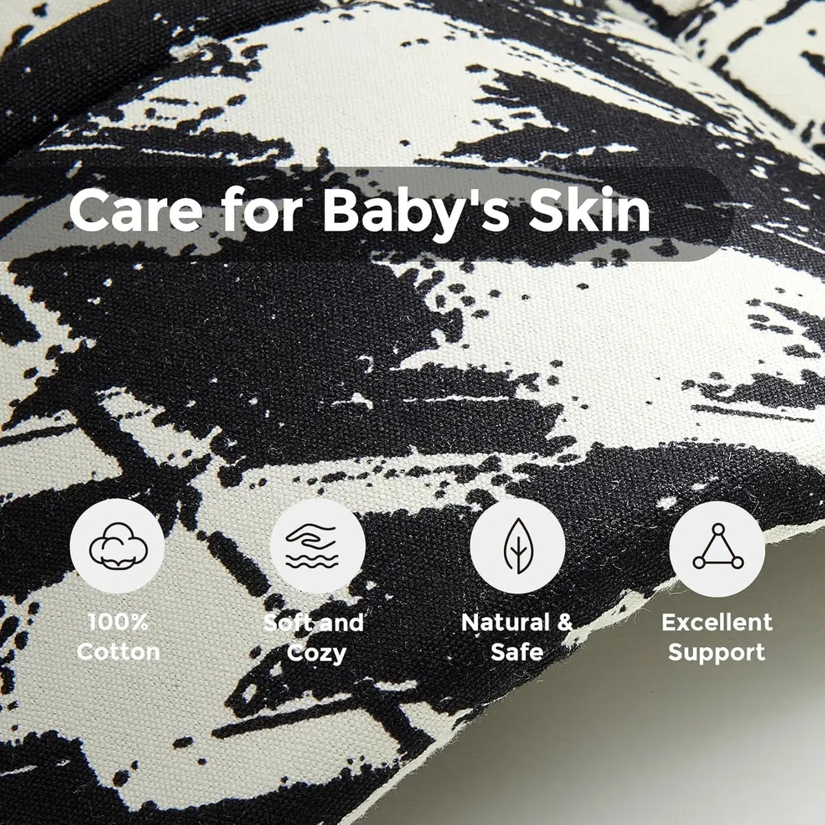 Momcozy BC001 babydraagzak - hanenpootpatroon - katoen