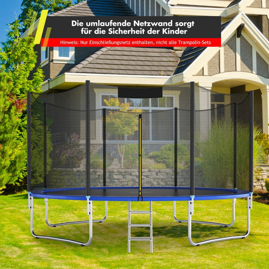 Coast Ø 427 cm trampoline -vangnet voor het vervangen van tuintrampolines aan de buitenkant met ritssluiting