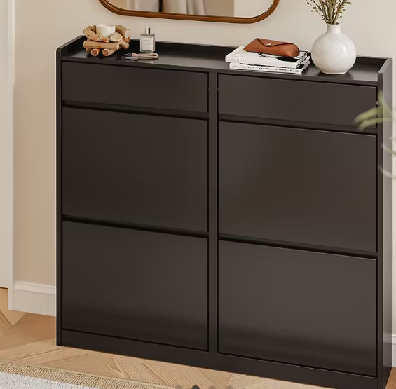 SoBuy Schoenenkast FSR169-SCH - Smal Ontwerp - 19 x 98 x 95 cm - Zwart