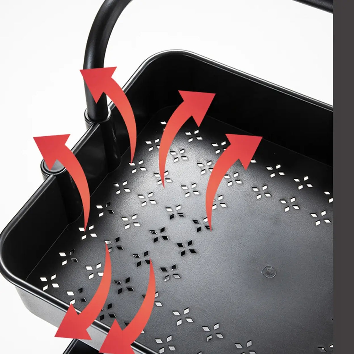 Maxcook Opbergrek 3 Laags - Keukenrek - Zwart