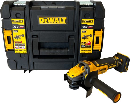 DeWALT DCG409NT Accu haakse slijper 125mm 18V XR FlexVolt Advantage Basic Body in TSTAK