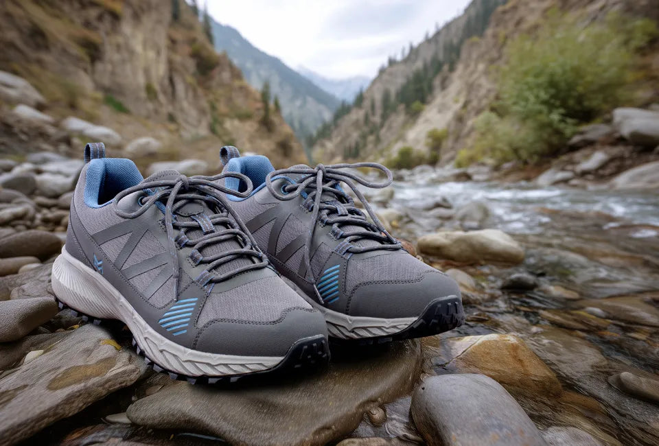 Milanoro Wandelschoenen Maat 42 - Softshell - Gripzool - Grijs/Blauw