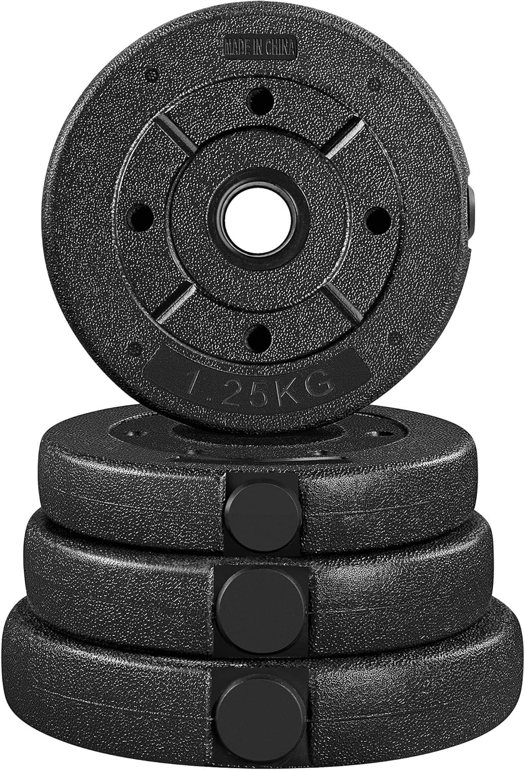 Yaheetech Set van 2 Dumbbells - 30 KG - Antislip Handgreep - Verstelbaar - Zwart