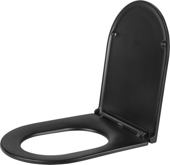 Wandtoilet Differnz Met PK Uitgang Rimless Inclusief Toiletbril Mat Zwart
