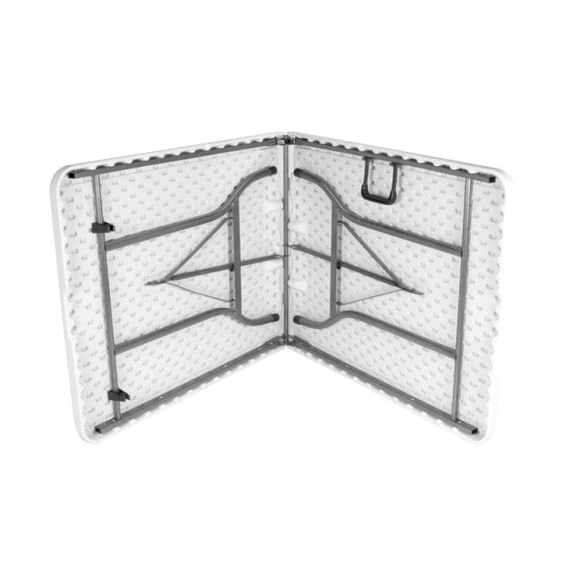 Inkazen Opvouwbare Klaptafel – 180,5 x 70 x 74 cm – Wit – Stalen Frame – Inklapbare Camping- en Cateringtafel voor 8 Personen