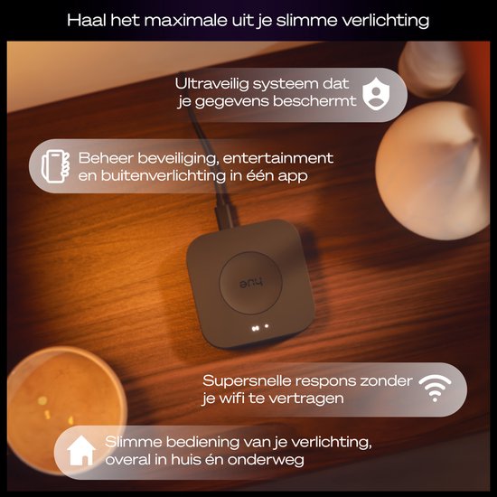 Philips Hue starterkit - GU10 fitting - bevat 1 Hue Bridge Pro, 3 lampen, 1 DimmerSwitch - aanpasbaar wit en gekleurd licht - - slimme verlichting