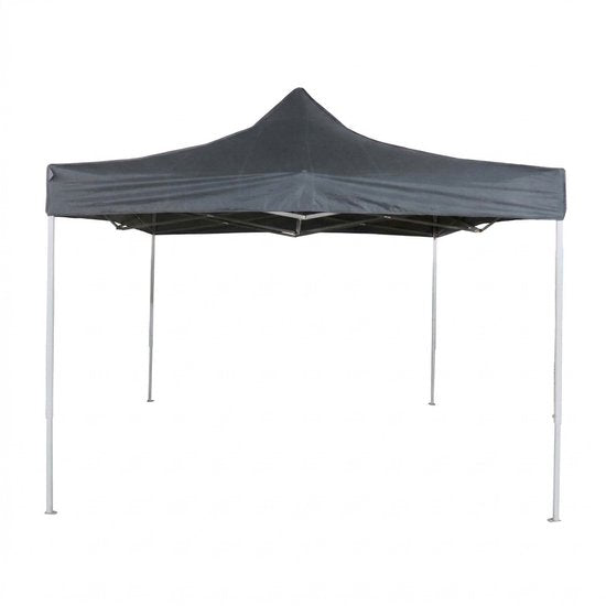 VDD - Partytent - 3 x 3 m - Easy Up Opvouwbaar - Waterdicht - Paviljoen - Inklapbare Tent met Draagtas - Partytent voor Tuin, Feest & Evenementen - Camping - Snelle Opzet - Grijs