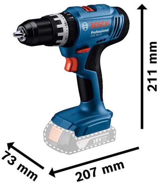 2-gereedschapset 18V GSB 18V-25 + GDR 18V-215 (2 x 4,0 Ah) - BOSCH Professional - 0615A5008D
