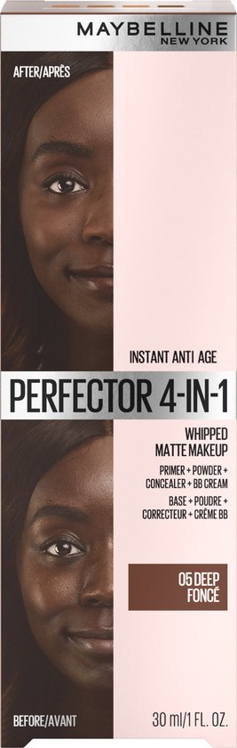 Maybelline New York - Instant Age Rewind Perfector 4-in-1 Matte - Deep - Primer, Concealer, BB Cream en Poeder in één Tube - 30 ml