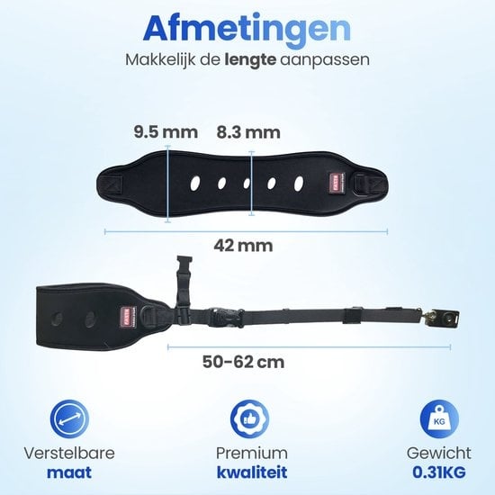 Garpex® Verstelbare Camera Strap - Schouderriem voor Digitale en Spiegelreflex Camera - Camera Schouderband - Comfortabel en Duurzaam