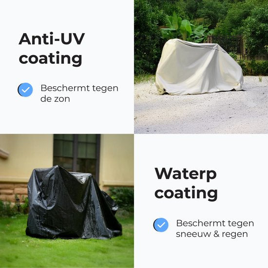 Fietshoes voor 1 tot 2 fietsen - 100% waterdicht - Fiets - Beschermhoes - Fietshoezen - Regenhoes - Cover - Zwart - Extra sterk - Luft