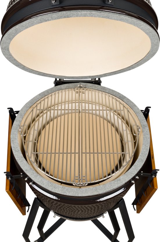 Grizzly Grills Large Lite - kamado - Ø47cm - zwart - incl kolenmand en regenhoes