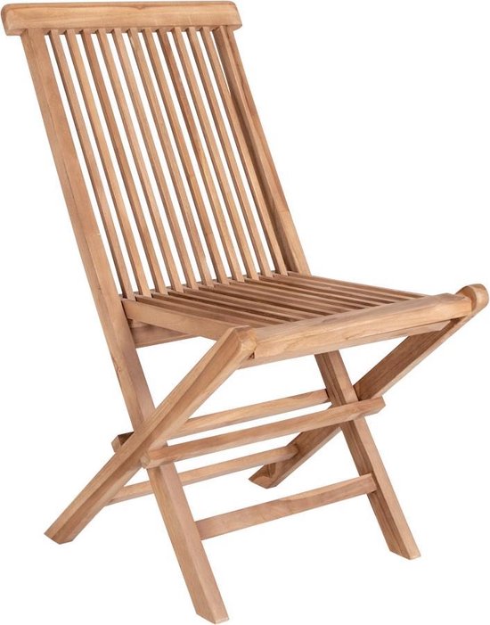 House Nordic Tuinstoel - Set van 2 - Max. 120 kg - Teakhout - 62 x 46 x 89 cm