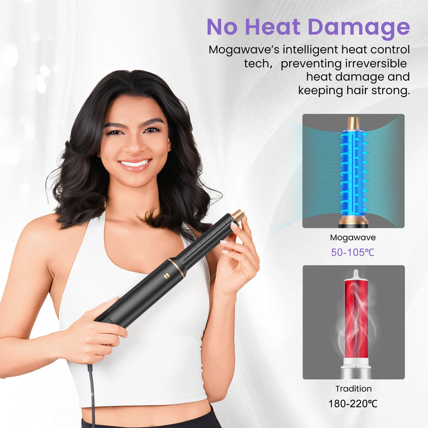 Atopskins 5-in-1 Haarstyler – Föhn, Krultang, Stijlborstel & Warmteborstel