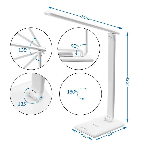 Monzana LED tafellamp Cataleya wit 42cm