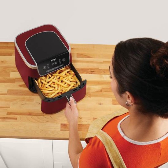 Ninja Airfryer XL PRO AF140EUCM 4,7 liter Vrijstaand Heteluchtfriteuse Cinnamon Rood met 4 kookprogramma's - Beste Koop