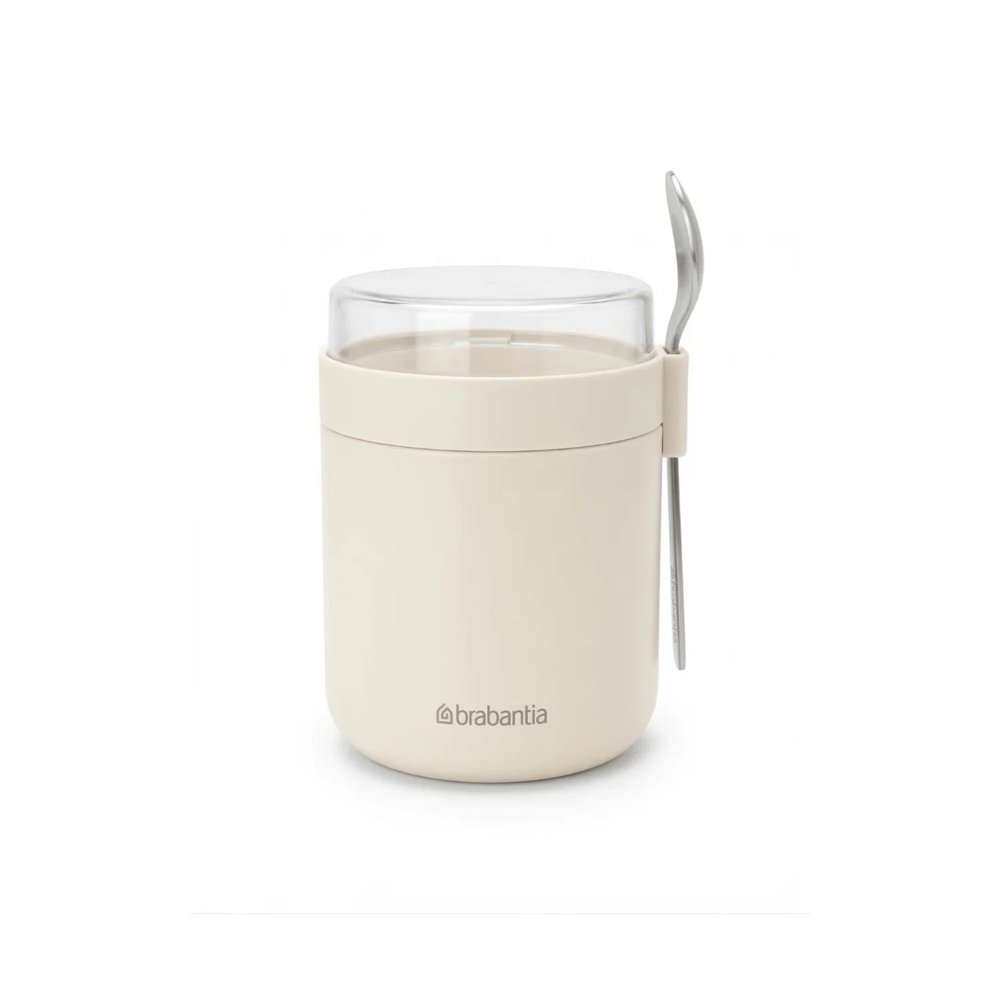 Brabantia Voedselbeker 500 ml inclusief Lepel, Lekvrij, Soft Beige