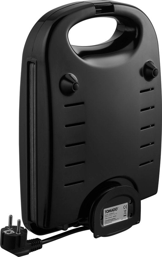 Tomado TGS4000B - XXL Tosti ijzer - 4 tosti's - Tosti apparaat - Panini grill - PFAS vrij - 1200W - Zwart