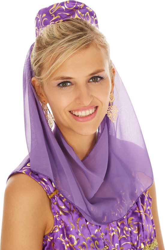 dressforfun Vrouwenkostuum betoverende Oosterse dame - Dames vrouwen verkleedkleding - Carnaval - Feestkleding - Buikdanseres - Lila - Maat L